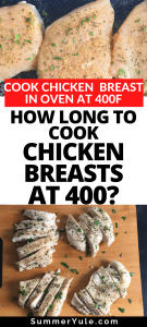 how long to cook chicken breast in oven at 400