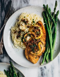 what to eat with chicken piccata