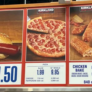 how much is a costco pizza