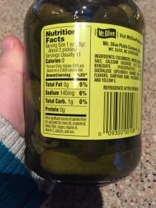 do pickles have calories