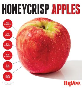 how many calories in a honeycrisp apple