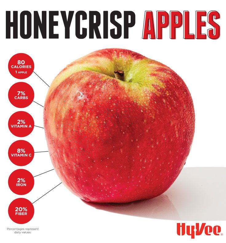 how many calories in a honeycrisp apple