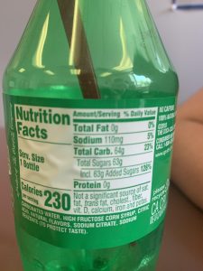 how much sugar is in can of sprite