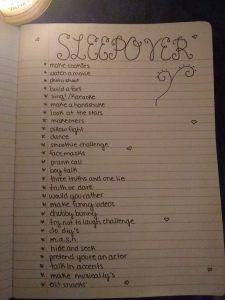 do at a sleepover