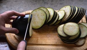 how to slice eggplant super thin