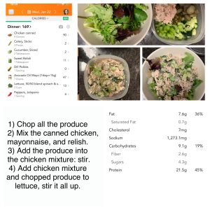 how many calories in chicken salad