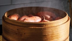 how to steam sweet potatoes
