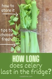how long does celery last in the fridge