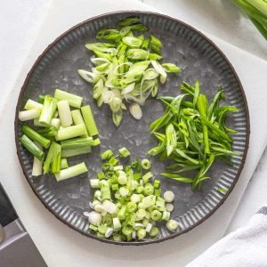 how to slice green onions