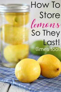 how to store lemons