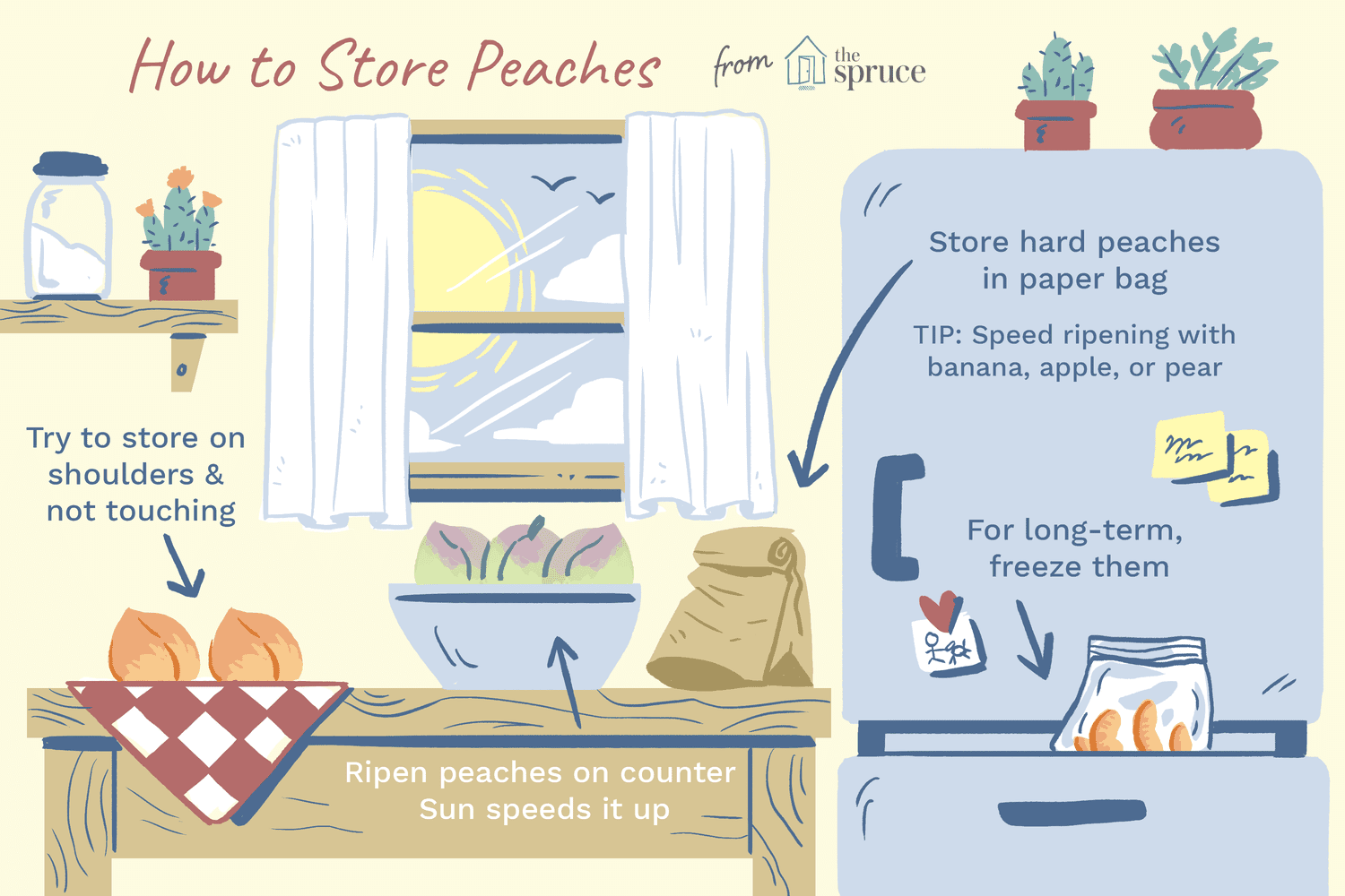 how to store peaches