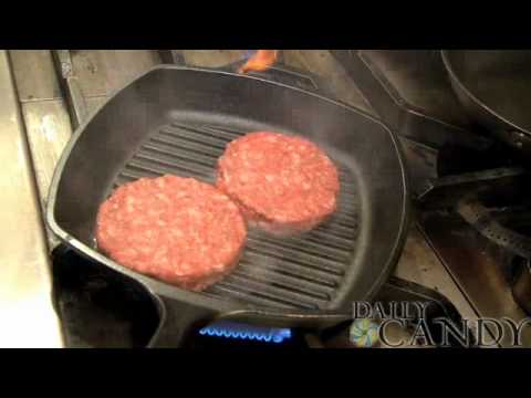 how to grill a burger in a pan