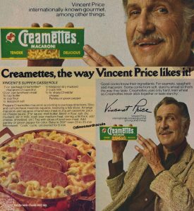did you advertise the chopped vincent