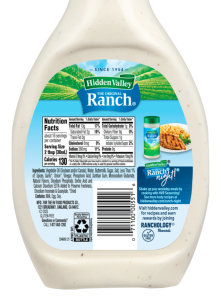 how many calories in ranch dressing