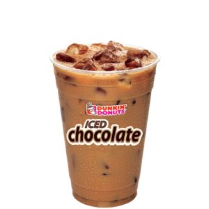 howbmuch coffe is in a iced cholcaye from dunkin