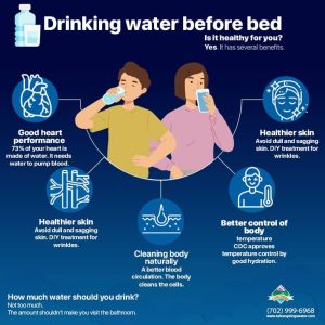is it good to drink water before bed
