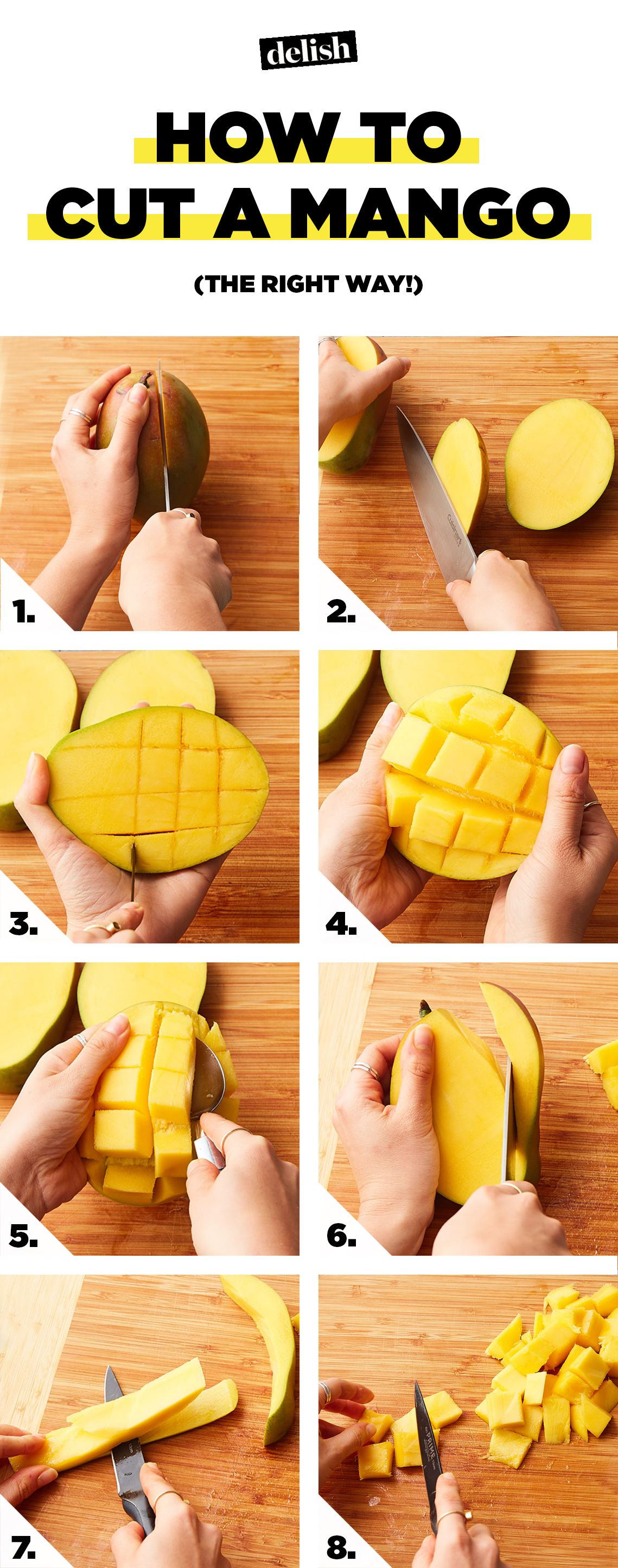 how to peel a mango