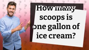 how many scoops of ice cream in a gallon