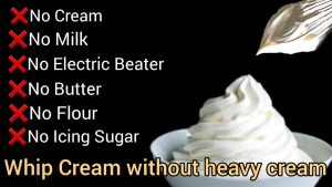 how to make whipped cream without heavy cream