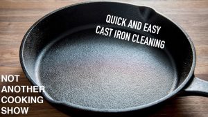 how to wash a cast iron skillet