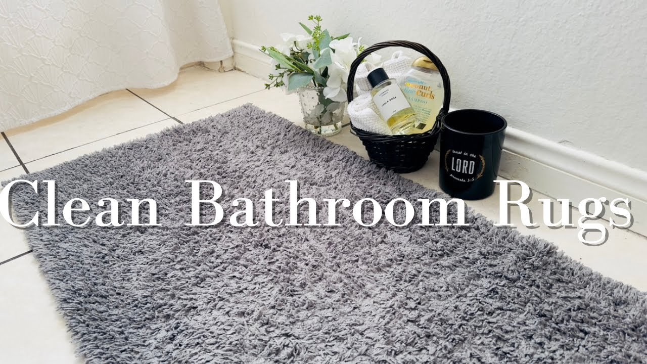 how to clean bathroom mats