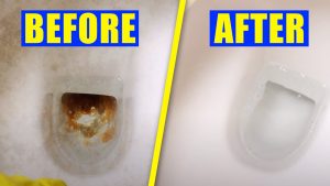 how to clean toilet stains