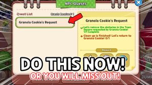 how to complete granola cookie’s request