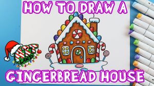 how to draw a gingerbread house