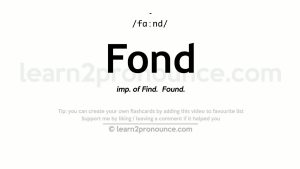 what does fond mean