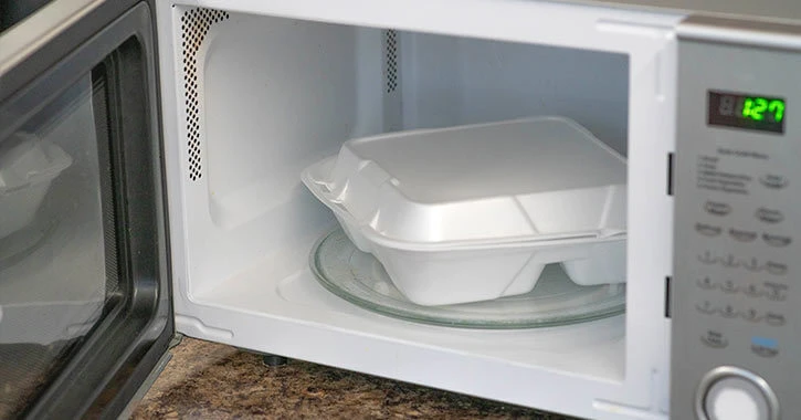 is styrofoam microwave safe