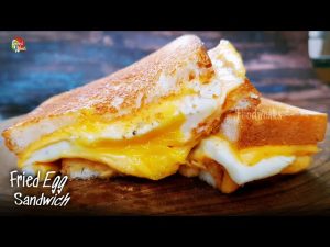 is a fried egg sandwich on bread or toast