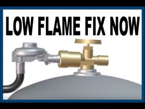 why is my propane tank full but low flame
