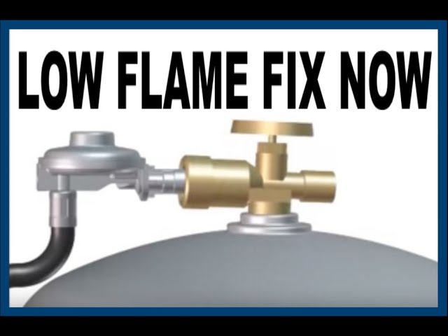 why is my propane tank full but low flame