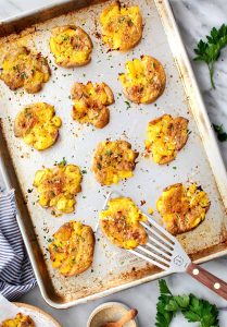 what to cook wit crushed roast potatoes