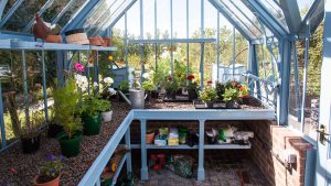 how to make tiered shelving for greenhouse