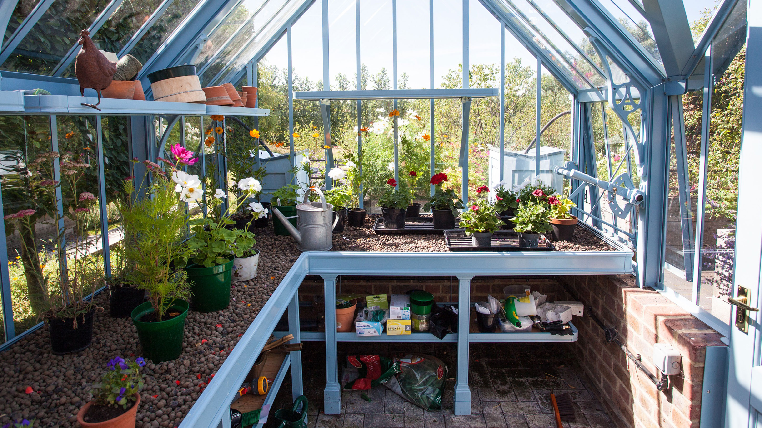 how to make tiered shelving for greenhouse