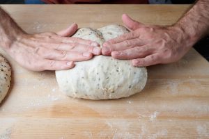 dough turning into bread