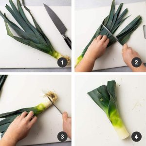 how do i chop a leek