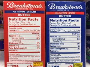 how much salt is in salted butter