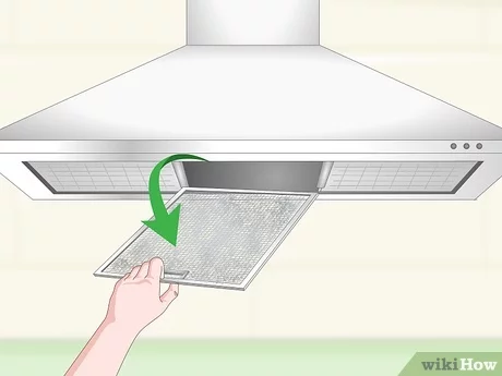 how to clean hood fan filters