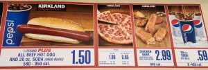 how many calories in a costco hot dog